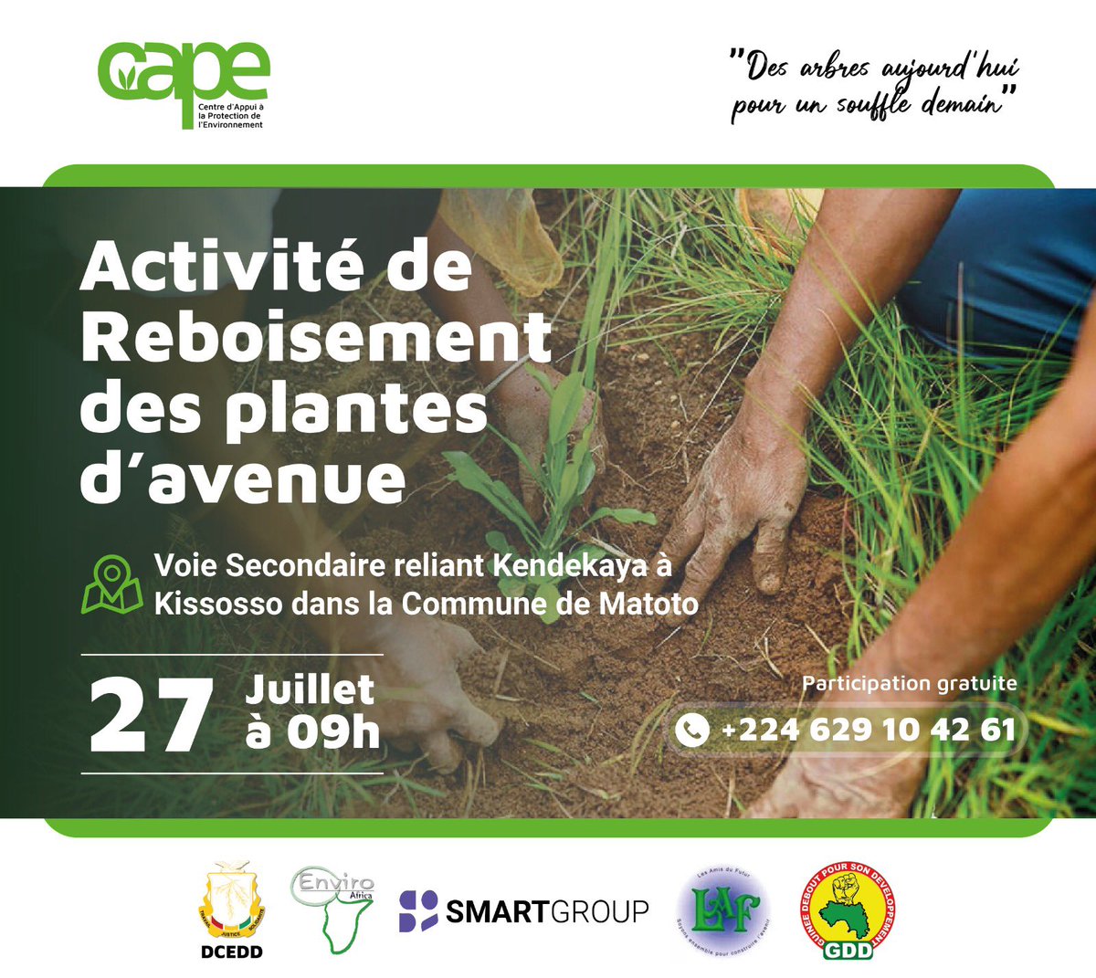 Nous avons besoins de  tout un chacun ,alors ensemble reboisons
RDV samedi 27 
<a href="/EngageesLa/">Femmes Engagées pour la Salubrité</a> <a href="/RefeedG/">Refeed Guinée</a> <a href="/wilpfGuinee/">WILPF- GUINÉE</a> <a href="/SDurables/">Sanita Villes Durables</a> <a href="/diakatop10/">Diaka Camara</a> <a href="/Radioenvironne1/">Radio Environnement Guinée</a> <a href="/FulaniDiall/">Mr.FULANI 🇬🇳🇨🇮</a> <a href="/thierno231198/">Mame thierno 🇬🇳🇸🇳🇵🇸</a> <a href="/KeitaDjiba8/">Marxiste Keita(la nouvelle voix de la revolution)</a> <a href="/DtmLombe/">Thierno Angelius Lombé</a> <a href="/lipton_glacee/">L!PTON_GLACÈ☕️🇬🇳</a> <a href="/Kpoghomoupp4/">Pépé Bosco KPOGHOMOU ⚽️🌎</a> <a href="/SidibeS58092447/">le Guinéen en forme</a> <a href="/ra_ma_0/">Rahma</a>