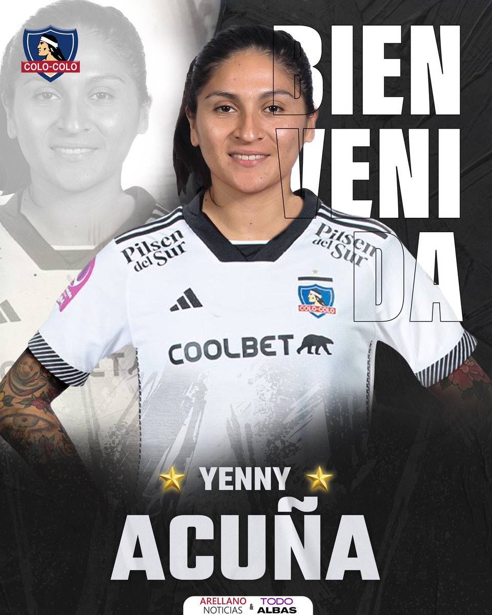 Yenny Acuña ya es de <a href="/ColoColoFem/">Colo-Colo Femenino</a> ✅

Gráfica para <a href="/todoalbas/">Todoalbas</a> 🖌️