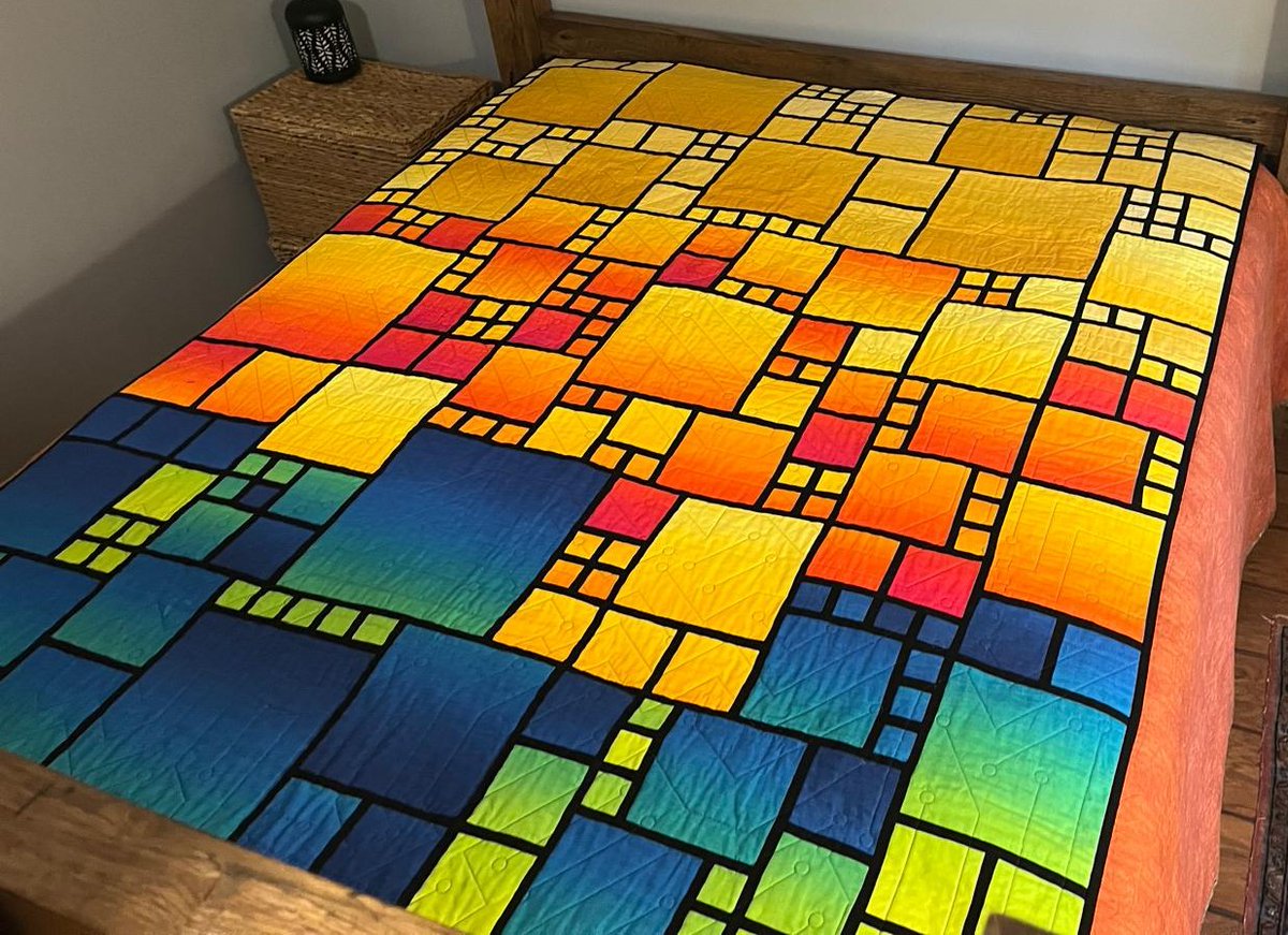 blckhghtqlts's tweet photo. Quilts have been storytellers of history for generations. The making of a quilt has long been the marking of a special family event treasured from generation to generation. 

Now Block Height Quilts usher in the recording of Bitcoin’s Block Height Timechain by quilting blocks that depict the block height of an important date and time in the lives of those that wish to record its importance. The photo in this posting is an Artistic Interpretation of Bitcoin’s Block Height…marking the founding of Block Height Quilts. 

Each quilt or wall art hanging is unique, designed and quilted in fabrics of your choice, size and labeling. We can quilt a segment of your actual Block Height to match the full actual Block Height from a visualizer like mempool or bitfeed that would appear in a fabric label on the back of the ordered quilt. Labels will include the importance of the date and time such as the birth of a child, wedding, founding of a business, your first Bitcoin purchase, etc. Fabric labels can also include a photo of a newborn, wedding couples, logos, etc. 

Block Height Quilts will work individually with each customer to create a very unique piece that expresses and records your Timechain memories.