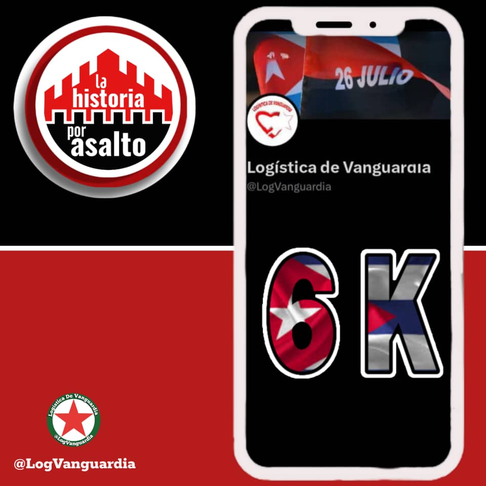 LogVanguardia's tweet photo. ‼️GRACIAS‼️

Ya somos  6️⃣K en ❌. 

Cada uno de ustedes nos acompañan día a día en esta lucha por #Cuba.

#PatriaOMuerte 💪🏻
@LogVanguardia 🇨🇺 https://t.co/pDFmVaux7a