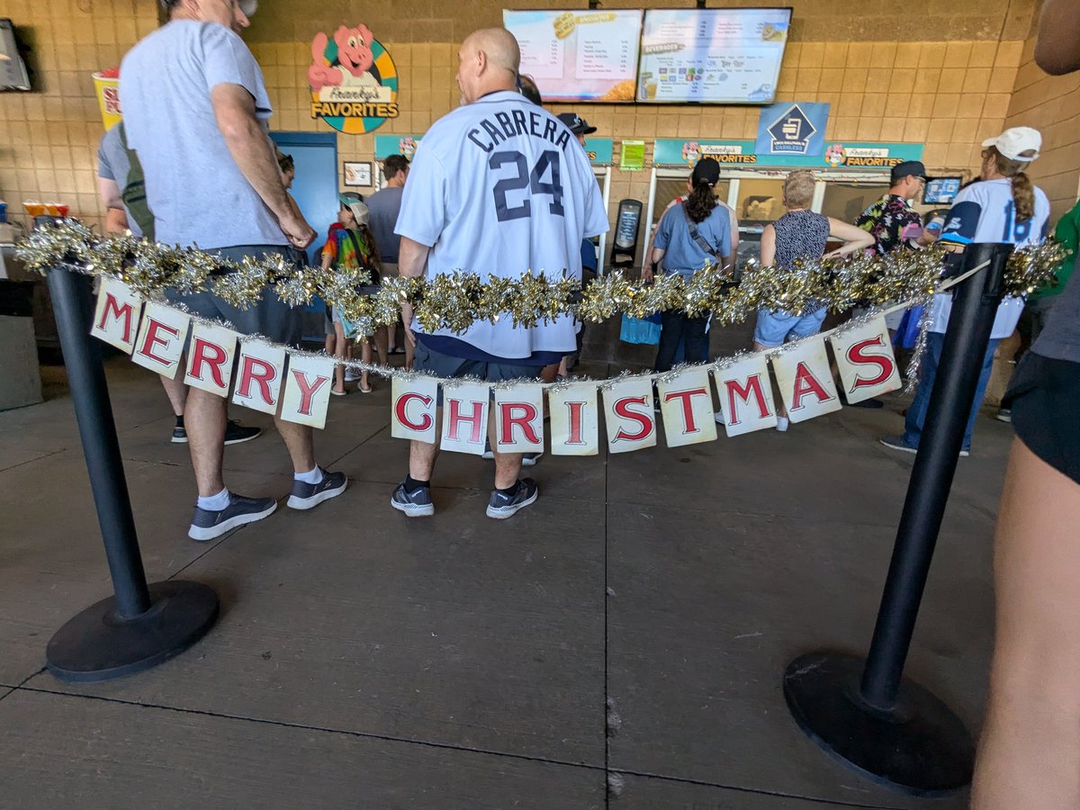 Christmas in July 🎄⚾ #wcaps <a href="/wmwhitecaps/">West Michigan Whitecaps</a> #capscam