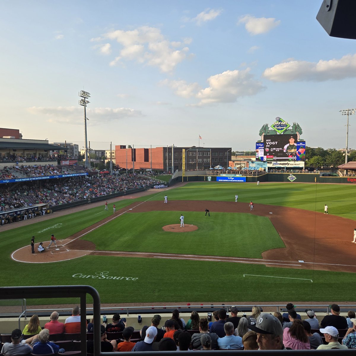 Nice night for a game. With the wifey watching <a href="/DaytonDragons/">dayton dragons</a>.