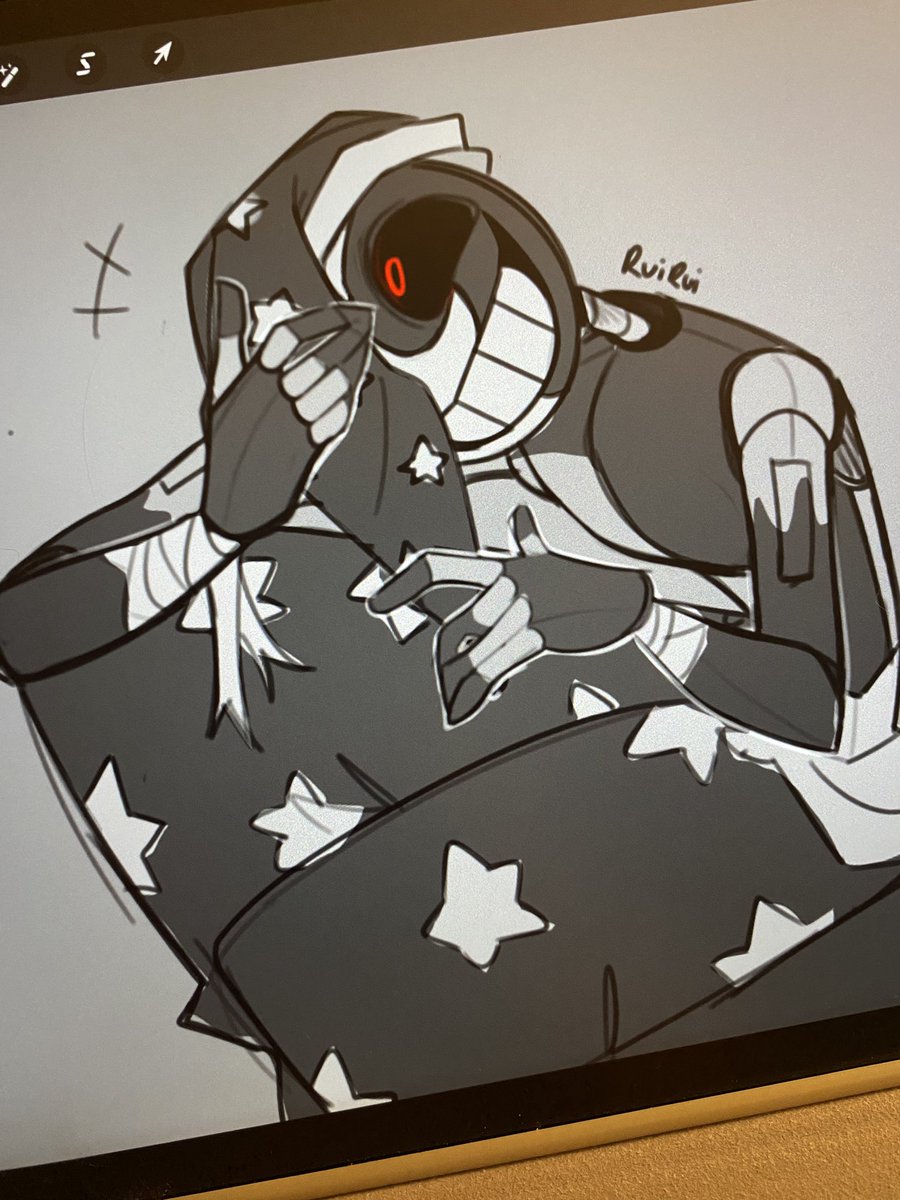 Gniteruirui's tweet photo. He’s a shy guy when he’s not in murder mode. #moondrop #fnafsecuritybreach https://t.co/dzZjPqlRxO