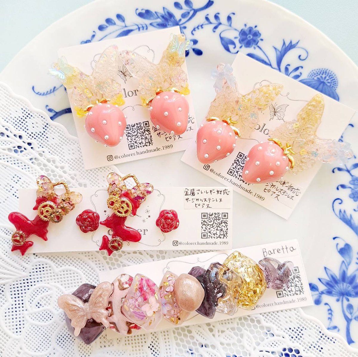 handmadecolorer's tweet photo. #カラコレ7 in 神戸マルイ1階🍓✨
2024.7/24-7/30までです🌈✨
神戸に蝶々さん達が並ぶのは初めてです🦋
@hakomittsu 様、いつもありがとうございます😊🙏
期間限定ですので神戸の方は是非お立ち寄りくださいませ☺️🌻
お待ちしております🙇‍♀️🙇‍♀️🙇‍♀️

#カラコレ  #ハンドメイドアクセサリー #神戸マルイ https://t.co/gVLAMm9UBC