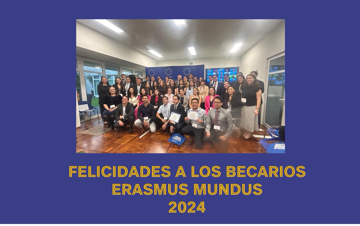 CampusFranceMex's tweet photo. 👏Felicidades a los 121 mexicanos 🇲🇽becarios #ErasmusMundus 🇪🇺 32 de ellos llegarán primero a 🇫🇷siendo así el país más representado.🧳Les deseamos a un muy feliz viaje y el mejor de los éxitos durante sus #ESTUDIOSENFRANCIA @FranciaenMexico @ifal_mx @CampusFrance @ALUMNIMEXFRA https://t.co/XuIxDajJ3b