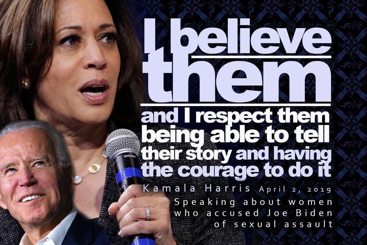 speakforyours's tweet photo. Remember when @KamalaHarris said she believed @JoeBiden SA’d a bunch of ladies and then she became his vice president and waited for him to die so she could try to be president? That was wild https://t.co/NDzWq0cpak