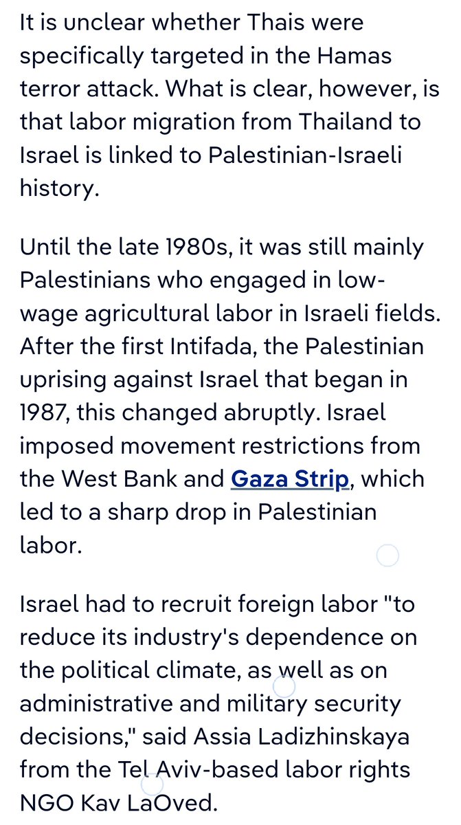 fallin4u_ren's tweet photo. "but hamas killed a lot of Thai people", Israel-Palestine conflict affects the world, that's why you should open your eyes and see that the genocide is in front of your eyes! 

Israel deliberately put Thai workers at the border without proper protection so they become the victim https://t.co/2txWNPuLOm
