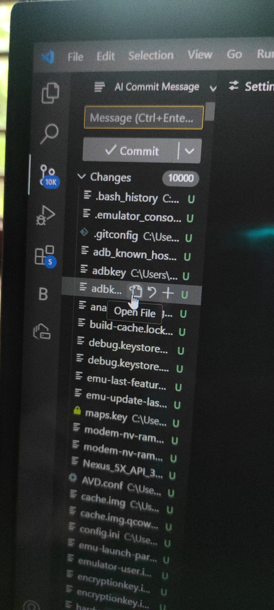 AnvithVK's tweet photo. Why is it showing 10k changes?? Any idea? https://t.co/I0GSWZNp4L