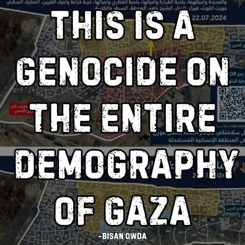 sdesfl's tweet photo. Alt text: 
Photo 1: “this is a genocide on the entire demography of Gaza” - Bisan Owda
Photo 2: end the genocide on cardboard 
Photo 3: cardboard that reads shut down real time labs stuck behind the back windshield wiper of a Boca PD police SUV
Photo 4: two ignore a yelling Zio https://t.co/3WVb6SuPbf
