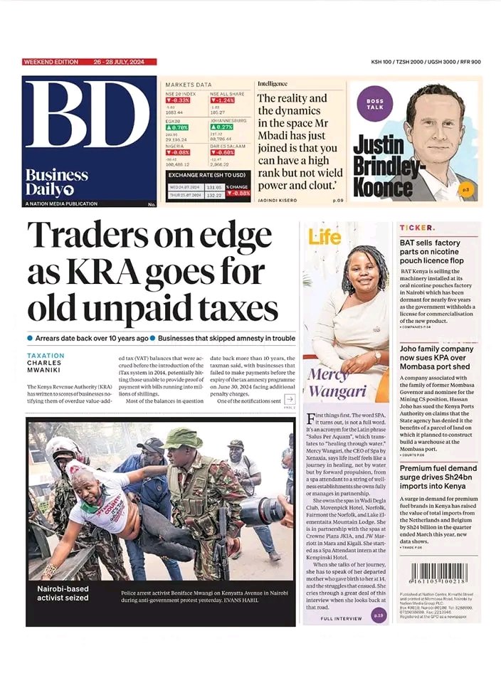 omwambaKE's tweet photo. Today's Bold Headlines guys! https://t.co/EEIohgVkSX
