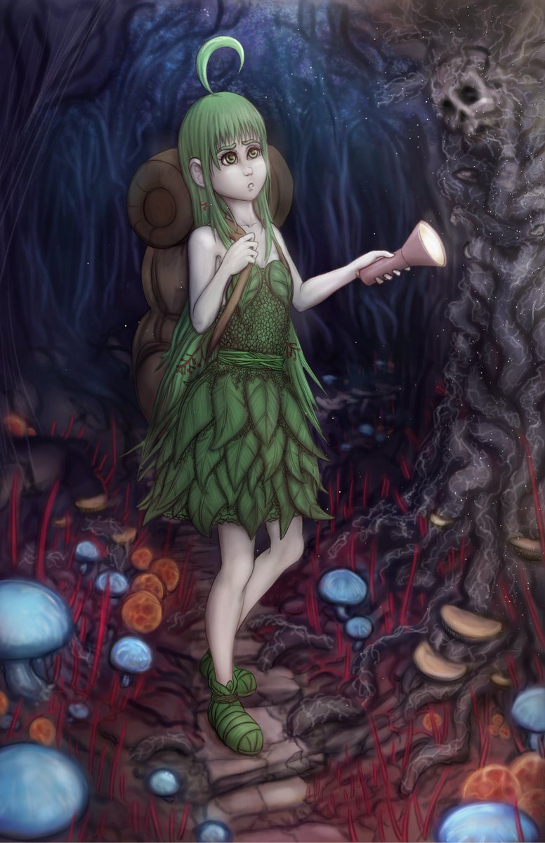 elements_dragon's tweet photo. @MizoreeArt Congrats on breaking 400! My ideas would either be infecting Lettuce with some fungi spores, or simply seeing your take on the fungal cyborg https://t.co/Fn7VHPbGee