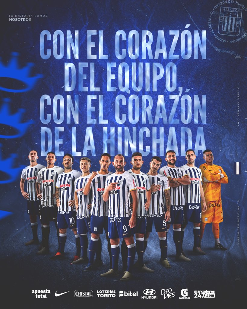 ClubALoficial's tweet photo. ¡𝗛𝗢𝗬 𝗝𝗨𝗘𝗚𝗔 𝗟𝗔 𝗕𝗟𝗔𝗡𝗤𝗨𝗜𝗔𝗭𝗨𝗟!💪🏾

🆚 Universitario.
🏟️ 𝗠𝗼𝗻𝘂𝗺𝗲𝗻𝘁𝗮𝗹.
⏰ 8:30 P.M.
🏆 @Liga1TeApuesto 

⚪️ ¡𝗔𝗥𝗥𝗜𝗕𝗔 𝗔𝗟𝗜𝗔𝗡𝗭𝗔! 🔵

#ConAlianzaSiempre
#ComprometidosConElALiento https://t.co/aTDQQG5TSu
