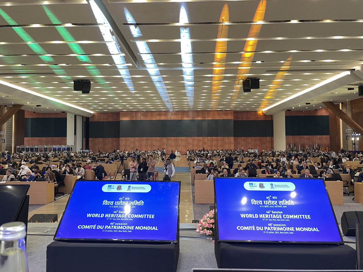 Jyoti Hosagrahar (@jyotihosagrahar) on Twitter photo #46WHC of the #WorldHeritage Committee opened by Prime Minister Modi and DG <a href="/UNESCO/">UNESCO 🏛️ #Education #Sciences #Culture 🇺🇳</a> is ongoing in #NewDelhi #India! Following deliberations on state of conservation of existing properties on #WorldHeritage List and is now moving to consider new nominations. #46WHC of the #WorldHeritage Committee opened by Prime Minister Modi and DG <a href="/UNESCO/">UNESCO 🏛️ #Education #Sciences #Culture 🇺🇳</a> is ongoing in #NewDelhi #India! Following deliberations on state of conservation of existing properties on #WorldHeritage List and is now moving to consider new nominations.