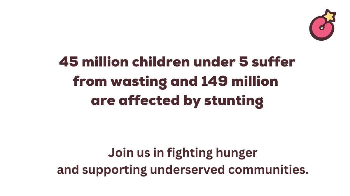 Hunger affects children especially hard, with 45 million children under 5 suffer from wasting and 149 million are affected by stunting. 🌍💔 These conditions not only hinder growth but also increase the risk of disease and early death.

At <a href="/WeAreCutiePies/">Cutie Pies</a>, we're committed to