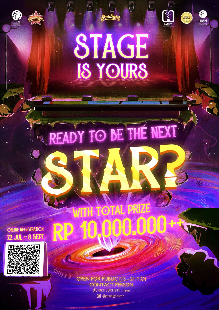 [OPEN RECRUITMENT ISTHARA STARLIGHT 2024] 🌟

Ajang pencarian bakat yang terbuka untuk internal UMN maupun eksternal yang berusia 16-23 tahun 🤩

🏆 Total Prizes: IDR 10,000,000 +++ ‼️

🗓️ Tanggal Pendaftaran: 22 Juli - 8 September 

🔗 Register now at: bit.ly/PendaftaranIst…