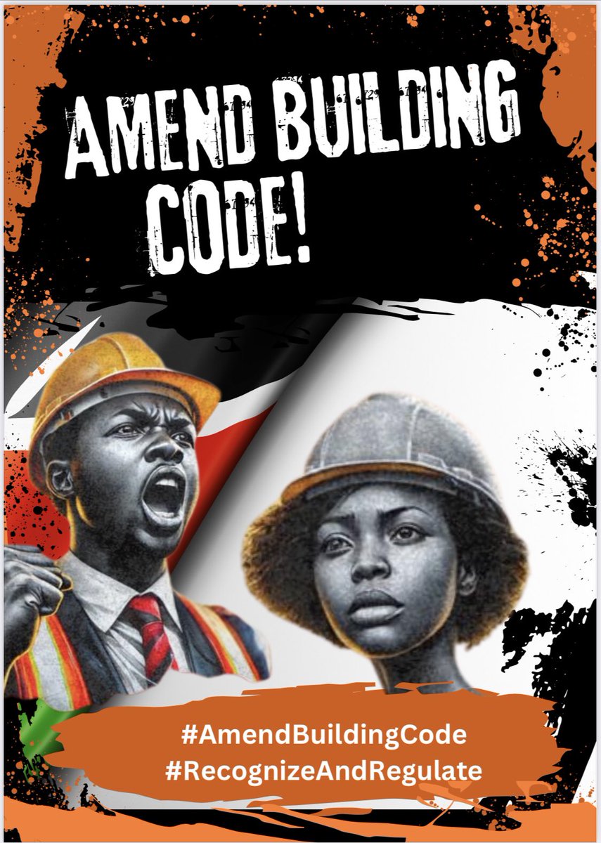 EphraimKakui's tweet photo. We speak to them in the language they understand. 

Today we take a peaceful March to @PublicWorksKen and @ncakenya to present our concerns on the building code 2024 and the need for our recognition and regulation. https://t.co/Cn33lgwBsp