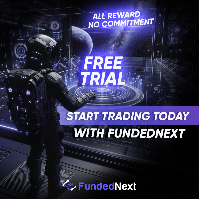 FundedNext's tweet photo. Explore trading with no risk and all the reward with FundedNext's Free Trial. 

Start trading today with no commitment and unlock your potential!