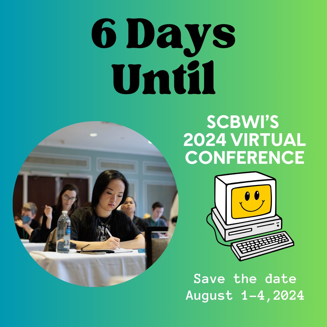 scbwi's tweet photo. We are just six days out from the SCBWI Virtual Conference! Register today! Each day we are highlighting a different feature of the conference.

Today we are highlighting our Art Directors Panel!

Learn more at https://t.co/9lamibwoEo 

#scbwiSummer2024 https://t.co/pUfAN0dvdC
