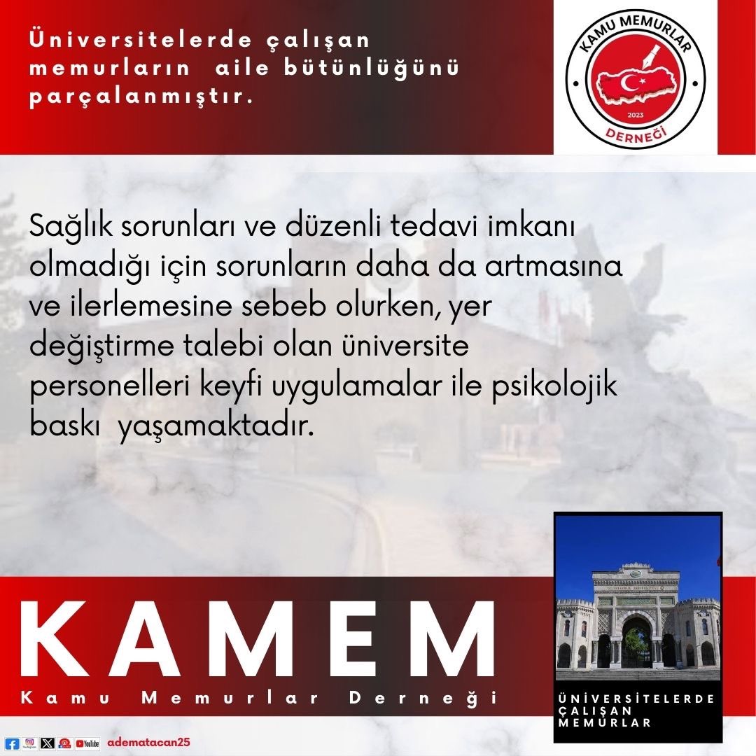 adematacan25's tweet photo. DEVLET ÜNİVERSİTELERi;
REKTÖRLERE AİT BİR YER DEĞİLDİR.!
DEVLETE AİT VE  DEVLETİN KURUMLARIDIR…

BU SEBEPLE HİÇBİR REKTÖR:
TORPİLİ OLAN PERSONELE MUVAFAKAT VERİP, TORPİLİ OLMAYAN PERSONELİ ÇARESİZ BIRAKMA HAKKINA SAHİP DEĞİLDİR!

SN @RTErdogan , SN @erolozvar 

ÜNİVERSİTE MEMURLARI ÇARESİZ KALMASIN!

-RESMİ BİR TAYİN YÖNETMELİĞİ ÇIKARILSIN,

-ÜNİVERSİTELER ARASI YER DEĞİŞTİRME YÖNETMELİĞİ HAZIRLANSIN,

-BÖLGELERE AYRILARAK PUAN SİSTEMİ GETİRİLSİN.