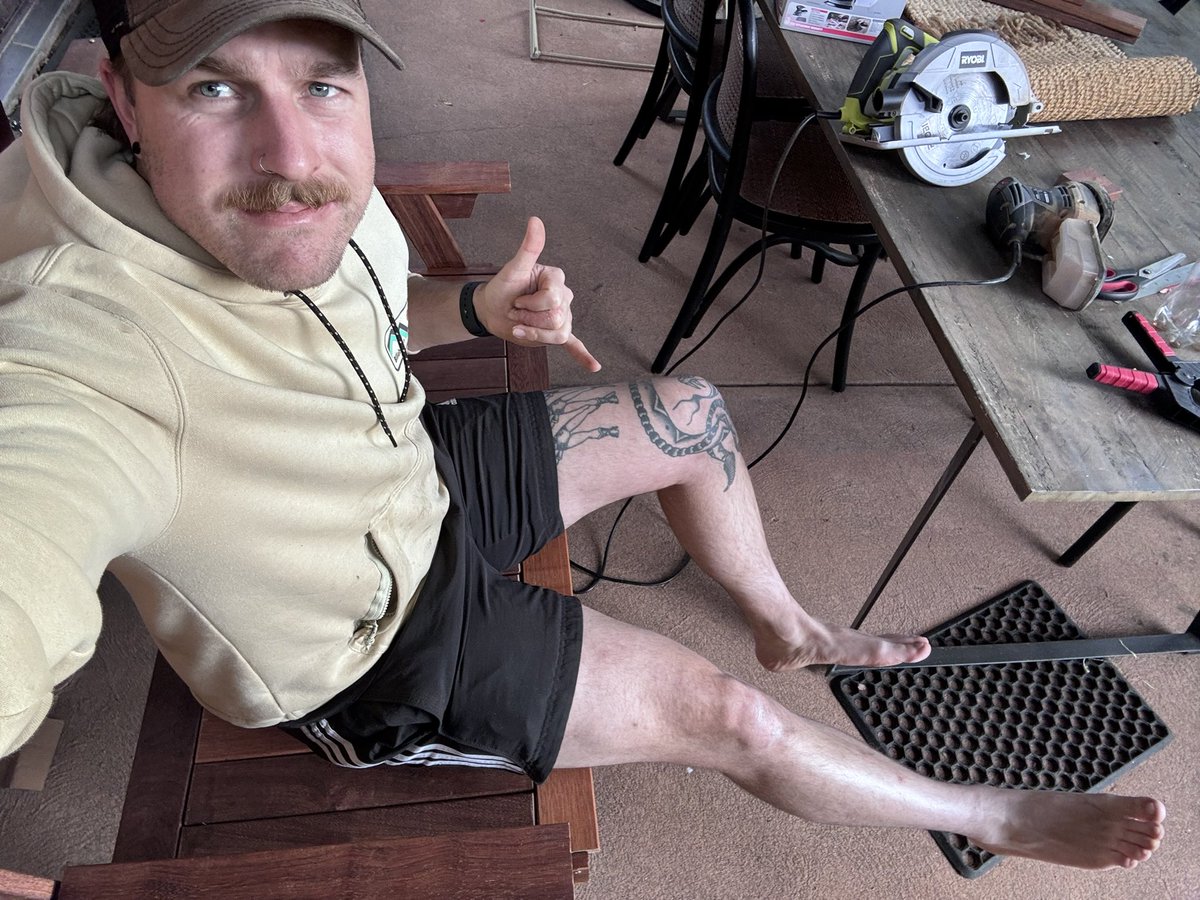 jasegooding's tweet photo. Stoked it holds weight tho ngl was nervous about it even doing that but supports both mum and I sitting on it so im stoked with that https://t.co/WYhwHKJpRn