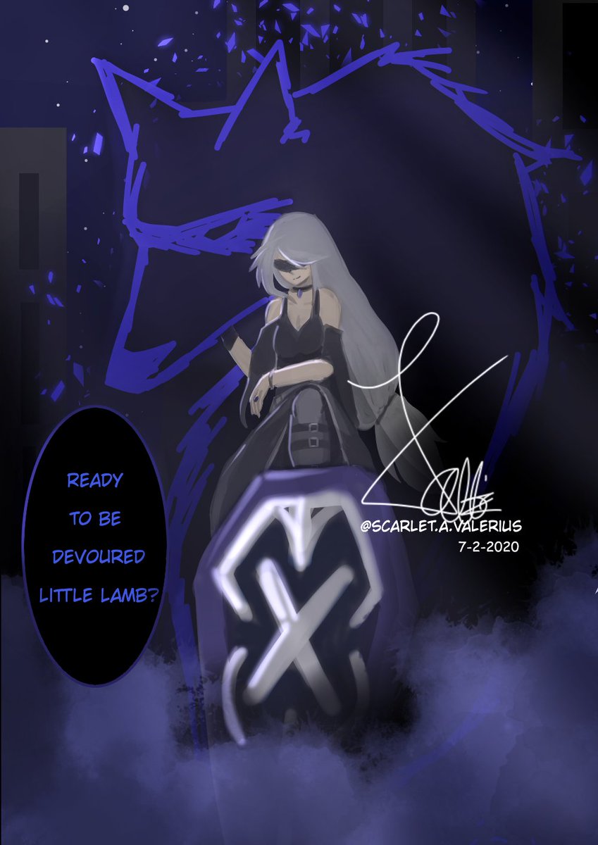 Altizia_'s tweet photo. did an art study, intense gallery scroll, found an old piece, redrew to apply the new learning, and delivered? idk lol

redrew my ultramarine wolf coffin reaper :3
#imthegrimreaper

old                                                                              redraw https://t.co/nJwxOVPElT