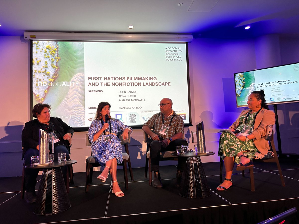 AIDCmelb's tweet photo. Marissa McDowell on the progress she’s witnessed in the #FirstNations media space - “We have authorship of our own stories now and we’re telling them in series”
#regionalitysunshinecoast https://t.co/zWjNgcyXDp