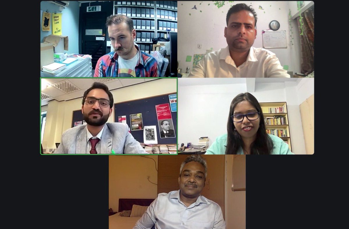 Still from Yesterday's panel Discussion on the Topic "Present and Future of Dalit/Anti-Caste Themed Films in India" Organised by Nottingham Trent University which was part of the 'International Online Dalit Film Festival.