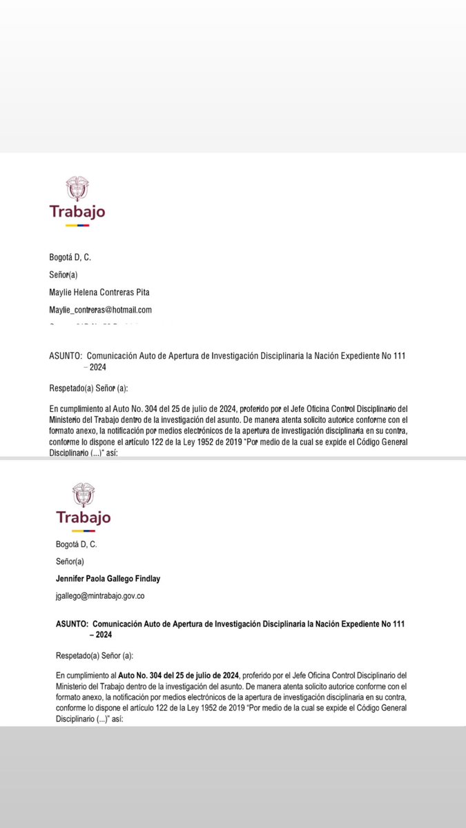 Maryaristizabal's tweet photo. Ojo a esto, la Ministra de trabajo ordenó investigar a Voceros del comité del paro porque permanecen en huelga. Sí, la Ministra sindicalista y que propone una Reforma Laboral, pero que no atiende las solicitudes de sus propios empleados. https://t.co/rrhcCY69ZU