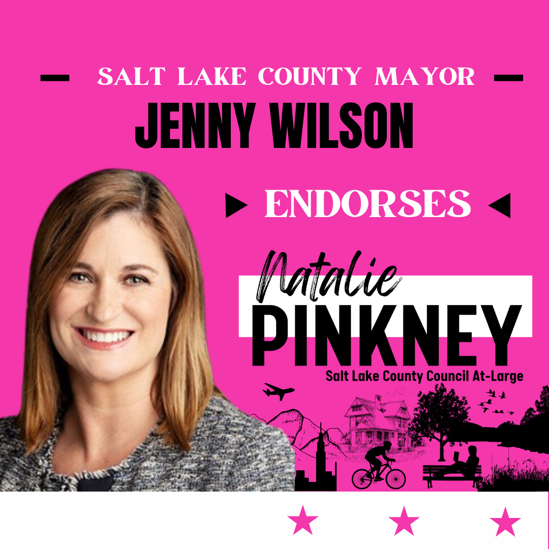 PinkneyAtLarge's tweet photo. We are thrilled to announce the endorsement of Jenny Wilson, Salt Lake County Mayor! Her support means the world as we work together to create a stronger, bolder Salt Lake County.
Thank you, Mayor Wilson, for believing in our campaign.
#SaltLakeCounty #PinkneyAtLarge #BeBold https://t.co/eZvEYMaAYF
