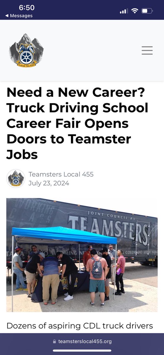CJ_ForJeffco's tweet photo. Happy to host @Teamsters at @USTDS for career fair. Gratifying to have them involved. You can make a difference too by voting Charlie Johnson for Jeffco Commissioner in November. #DriveTheVote #DrivingCareers #VoteCharlieJohnson #JeffcoCommissioner https://t.co/4tJum7KNUF