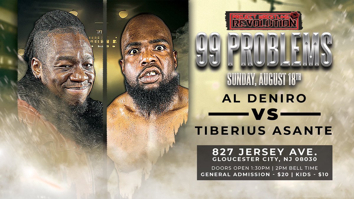 ProWrestlingR1's tweet photo. ‼️🚨MATCH ANNOUNCEMENT 🚨‼️
#HOSSFIGHT
These two men have been working hard to break out and establish themselves in ProWrestling:R. At “99 PROBLEMS”, one of them takes a big step forward
#MainAttraction vs #ManMonster
🎟️ - https://t.co/Ou3hoitiWG https://t.co/OuZ5MqzK7Q