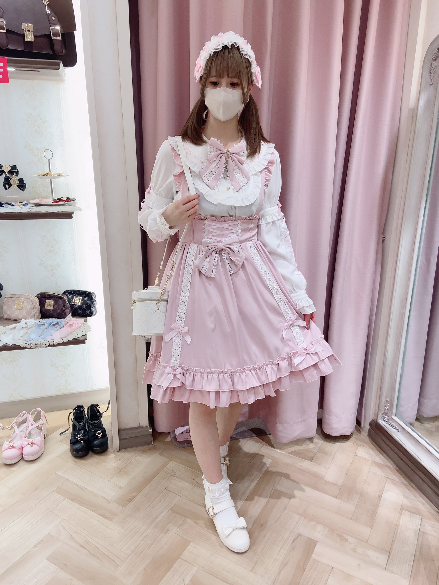 新品】Dreamy Ribbon Wrapping フリルスカート