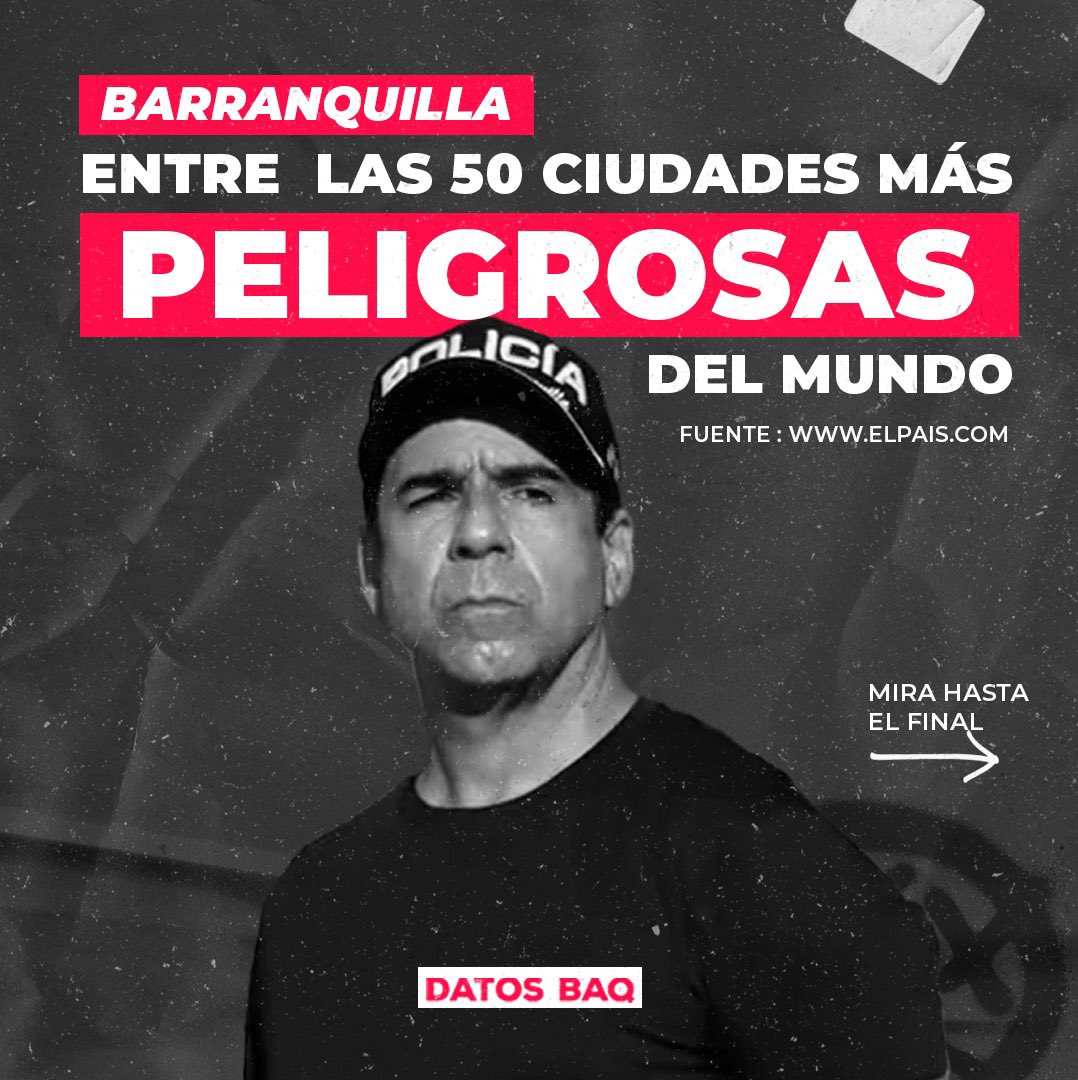 Ronymunozr's tweet photo. En los primeros seis meses del gobierno de Alejandro Char, los homicidios, robos y extorsiones han alcanzado cifras récord. Mientras otras ciudades celebran reducciones en la criminalidad, aquí seguimos sumando.
#Inseguridad #Barranquilla #Violencia #Crisis #AlejandroChar https://t.co/uN8cfuxKCj