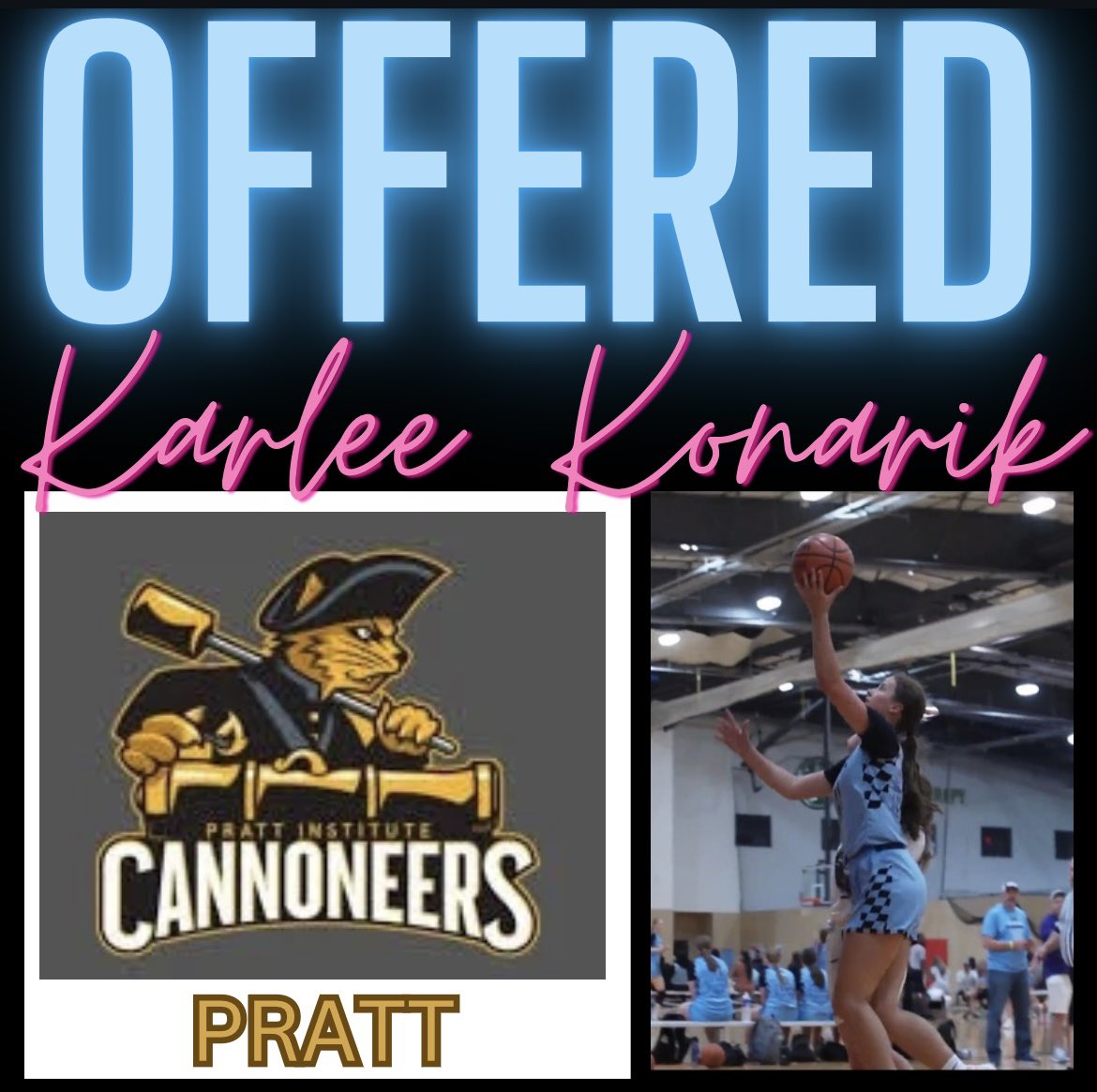 2026 <a href="/karleekonarik_/">Karlee Konarik</a> earns an offer to Pratt Institute in New York City!
Grateful to Head Coach <a href="/CoachLosAcevedo/">Coach Los</a> for watching us <a href="/EOTBasketball/">EOT Basketball</a> Seal Beach and the opportunity for Karlee!