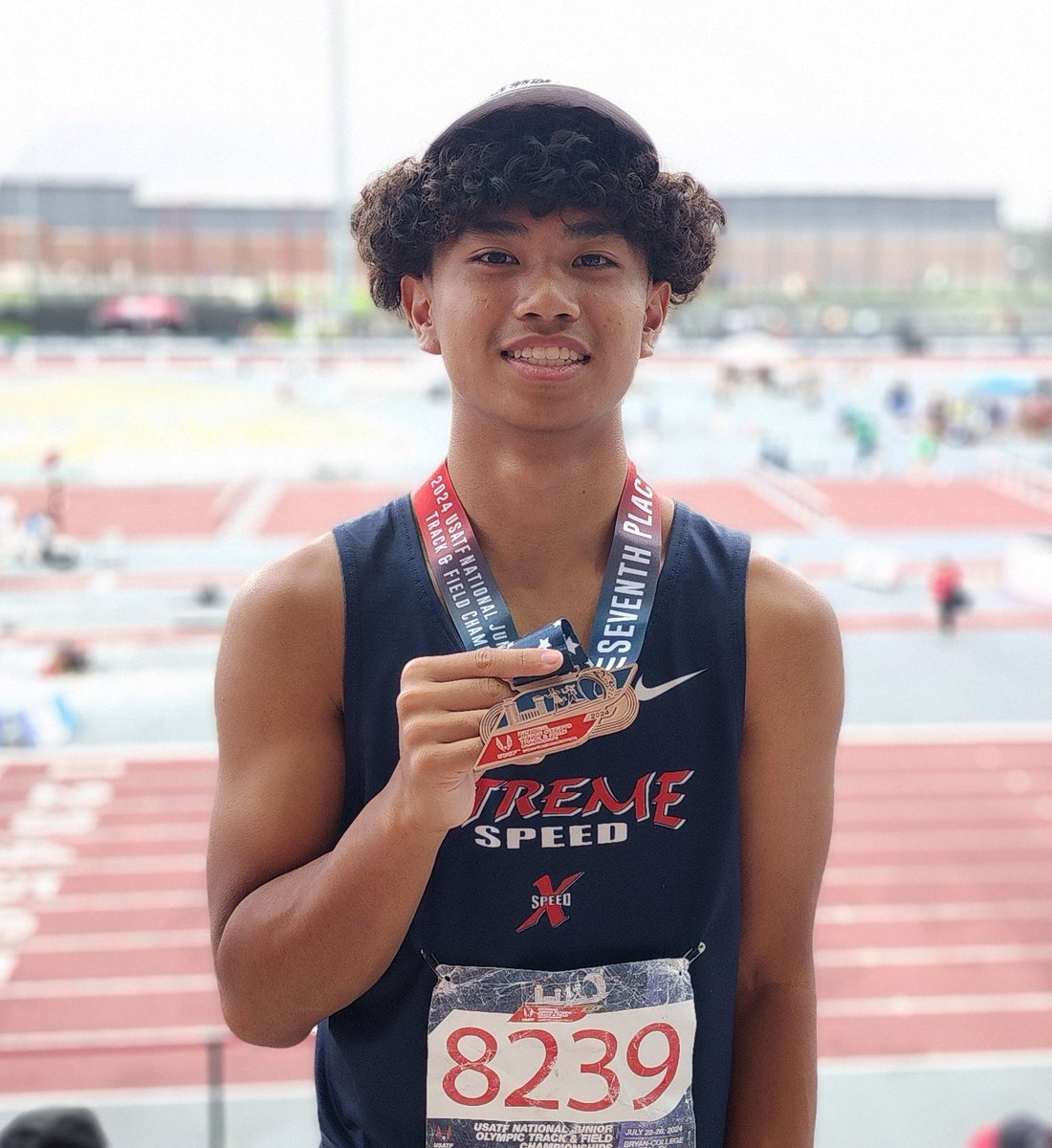 XtremeSpeedTC's tweet photo. CONGRATULATIONS to Xtreme Speed's Romeo Cabansag lII  Long Jump ALL-AMERICAN in the USATF Junior Olympic National Championships 2024!!!
#USATF #Xtreme https://t.co/zxLNY0xwgd