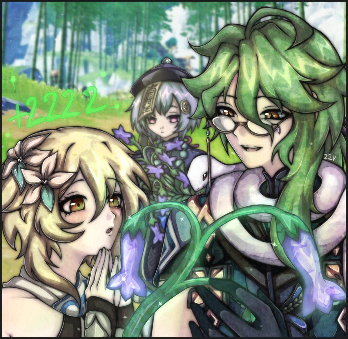 oolongchik's tweet photo. yeah, he is

#fanart #genshinimpact #hoyoverse #dendro #lumine #baizhu #qiqi https://t.co/nc00GOlATm