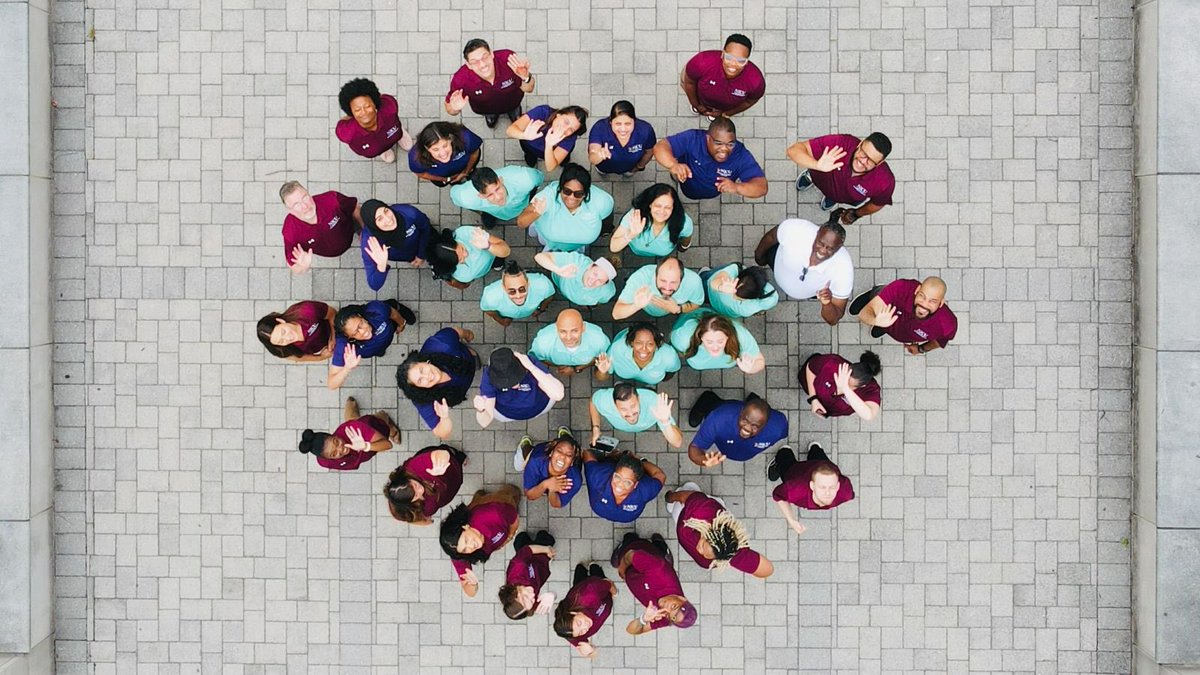 NJCUEdTech's tweet photo. Summer Institute DAY 4: Cohort 10’s poster session, and the Cohort 12 Showcase! Special thanks to all at NJCU who came to support our students in the poster session today! It was a wonderful day! Drone photo credit: Randy Narvaez-Ruiz #NJCUniversity #njcuedtech https://t.co/RAY82BkRYi