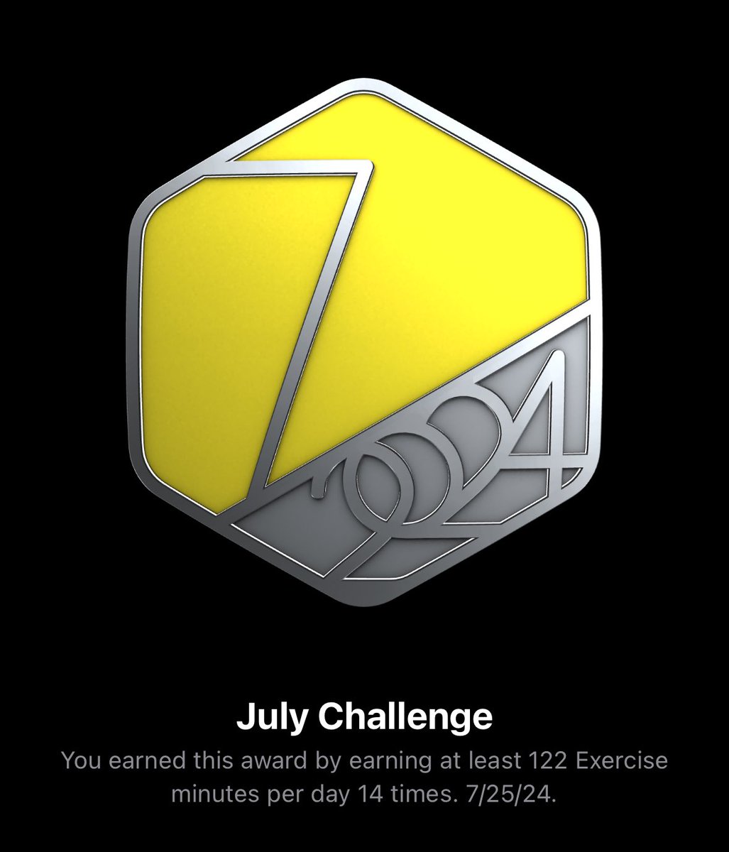 MrShifflet's tweet photo. Got this Apple Watch fitness award today. https://t.co/vtDG9jS71d