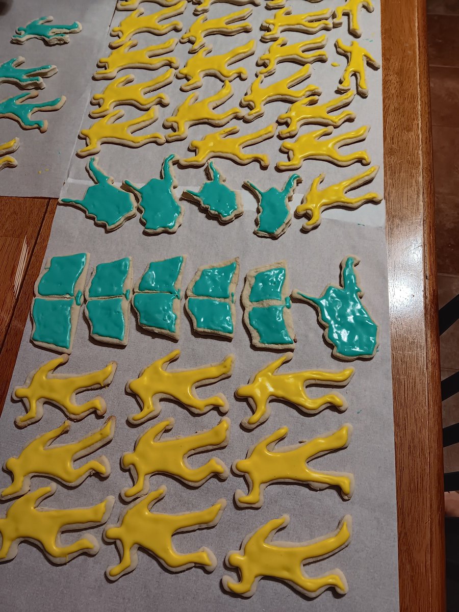 Cookies I made for my #booksigning last weekend. Not a professional but it was fun! 
#AuthorAmyCurry #cozymystery #indieauthors #bookstore #cookies #chalkoutline #books