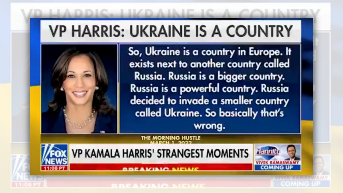 snopes's tweet photo. ✅Yes, U.S. Vice President Kamala Harris once said, "Ukraine is a country in Europe. It exists next to another country called Russia." Here's the full context: https://t.co/rjklP9LEey https://t.co/1jVZ2l71lg