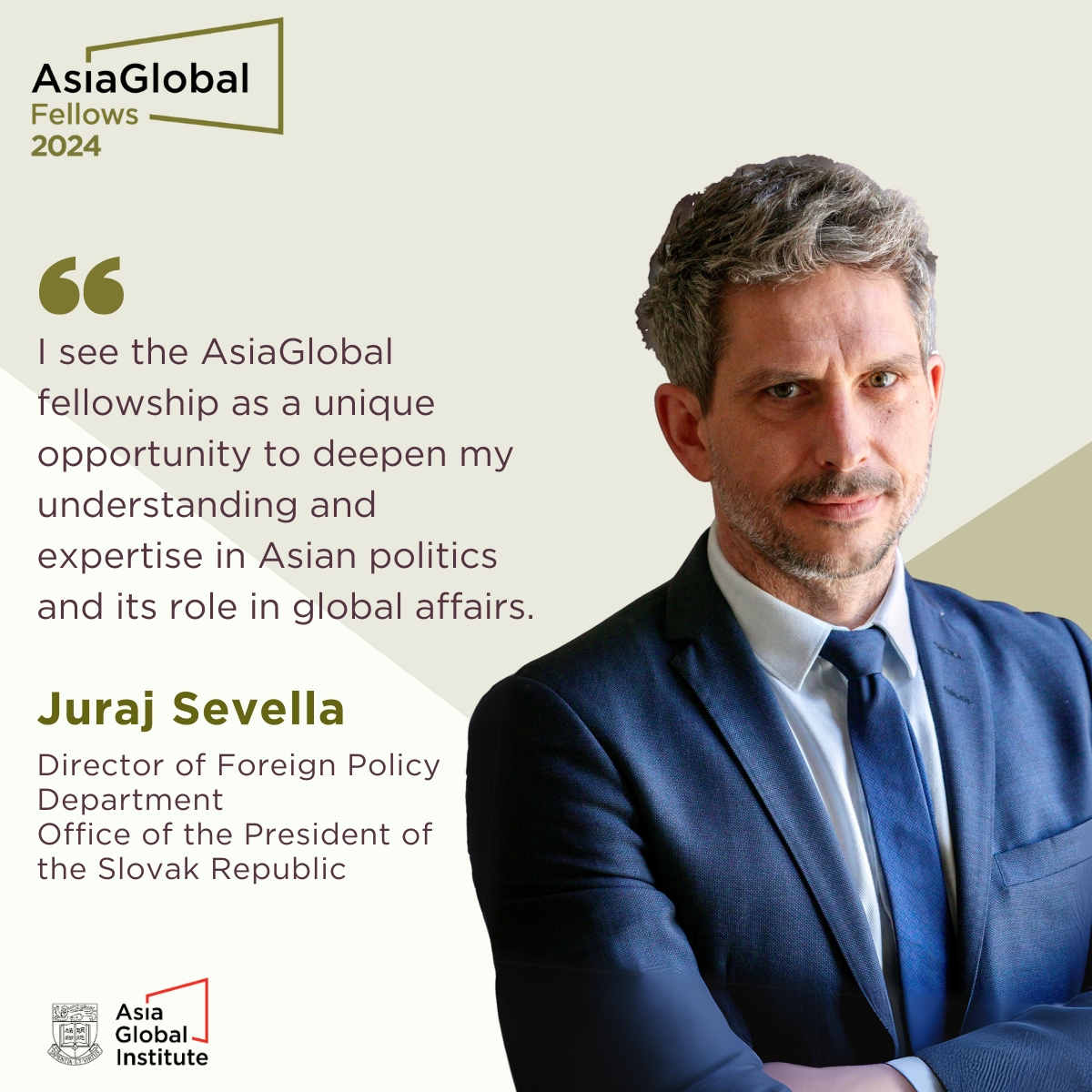 AsiaGInstitute's tweet photo. Eighteen outstanding individuals from 17 countries have been selected to participate in this year’s #AsiaGlobalFellows program. They will embark on a 13-week journey of understanding #Asianperspectives first hand. 

AsiaGlobal Fellow 2024,
Juraj Sevella - https://t.co/anAV0poU19 https://t.co/uIPX7Fe1wO