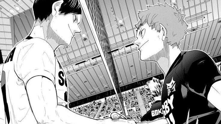 natobefly's tweet photo. ter o hinata e o kageyama sendo rivais no início e no final de haikyuu é puro cinema https://t.co/lMNXQb4ga8