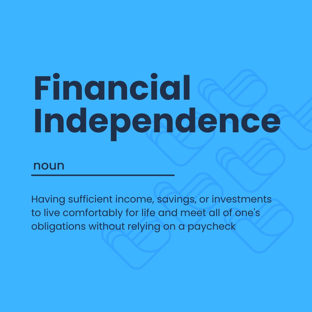 Financial independence, also known as "living the dream."