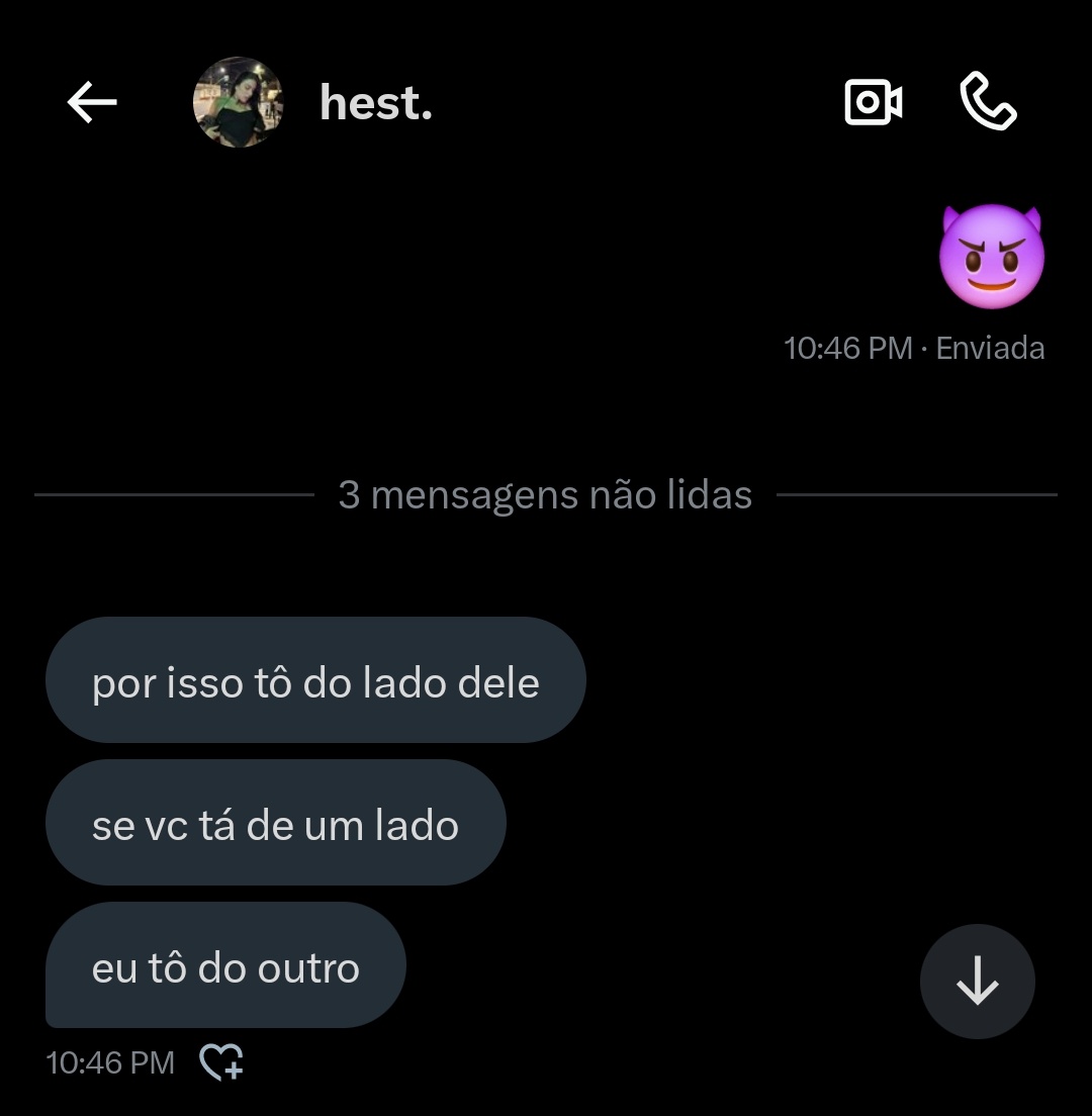 nem a minha própria amiga...