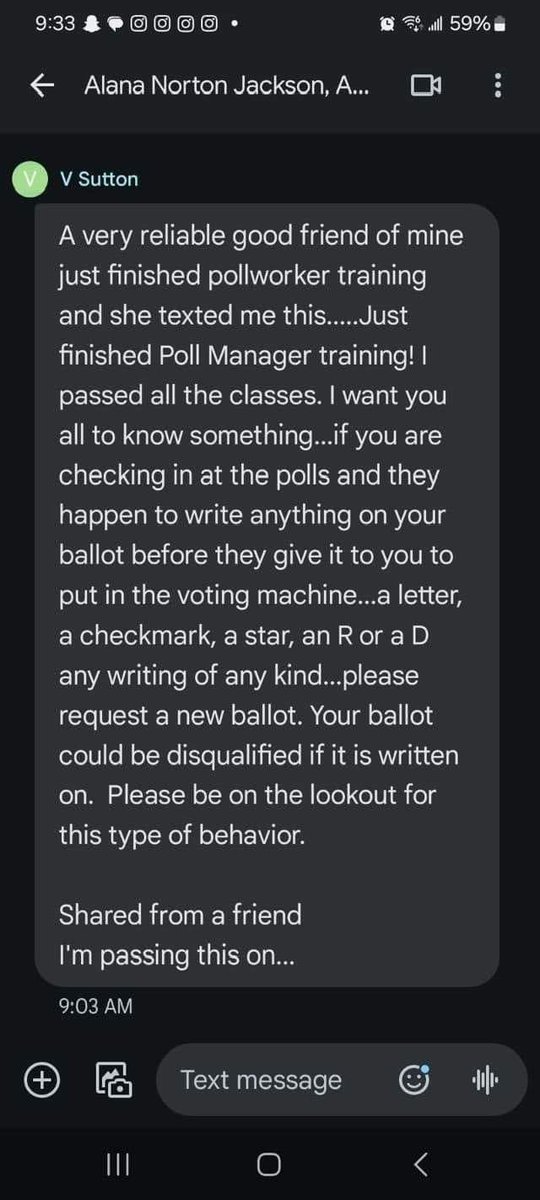 FLWillRegret22's tweet photo. If this is true..... this needs to go viral.
Republicans will be ALL OVER precincts
๐ณ๐ณ๐ณ๐ณ๐ณ
Especially in Red states ๐ง๐ง๐ง๐ง๐ง https://t.co/tSZJ7TKJrs