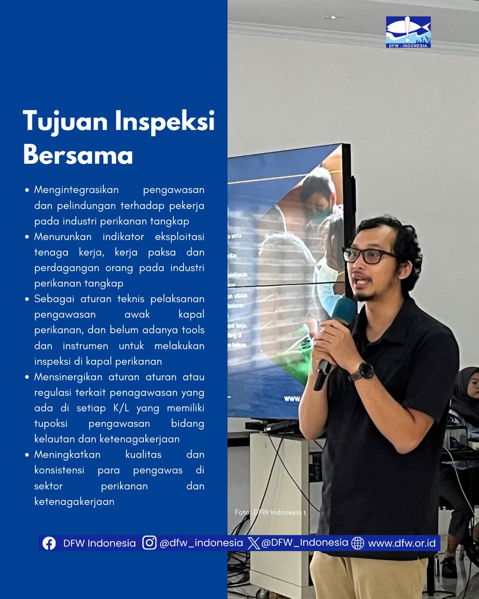 DFW_Indonesia's tweet photo. Pada 17 Juli 2024, Forda P3N Sulut telah melaksanakan Inspeksi Bersama Ketenagakerjaan diatas kapal perikanan bersama dengan DFW Indonesia. 

Yuk baca lebih lanjut di https://t.co/97LyuOfLXO

#ketenagakerjaan #abkperikanan #hakpekerja #K3 https://t.co/k4WLDbuKkE