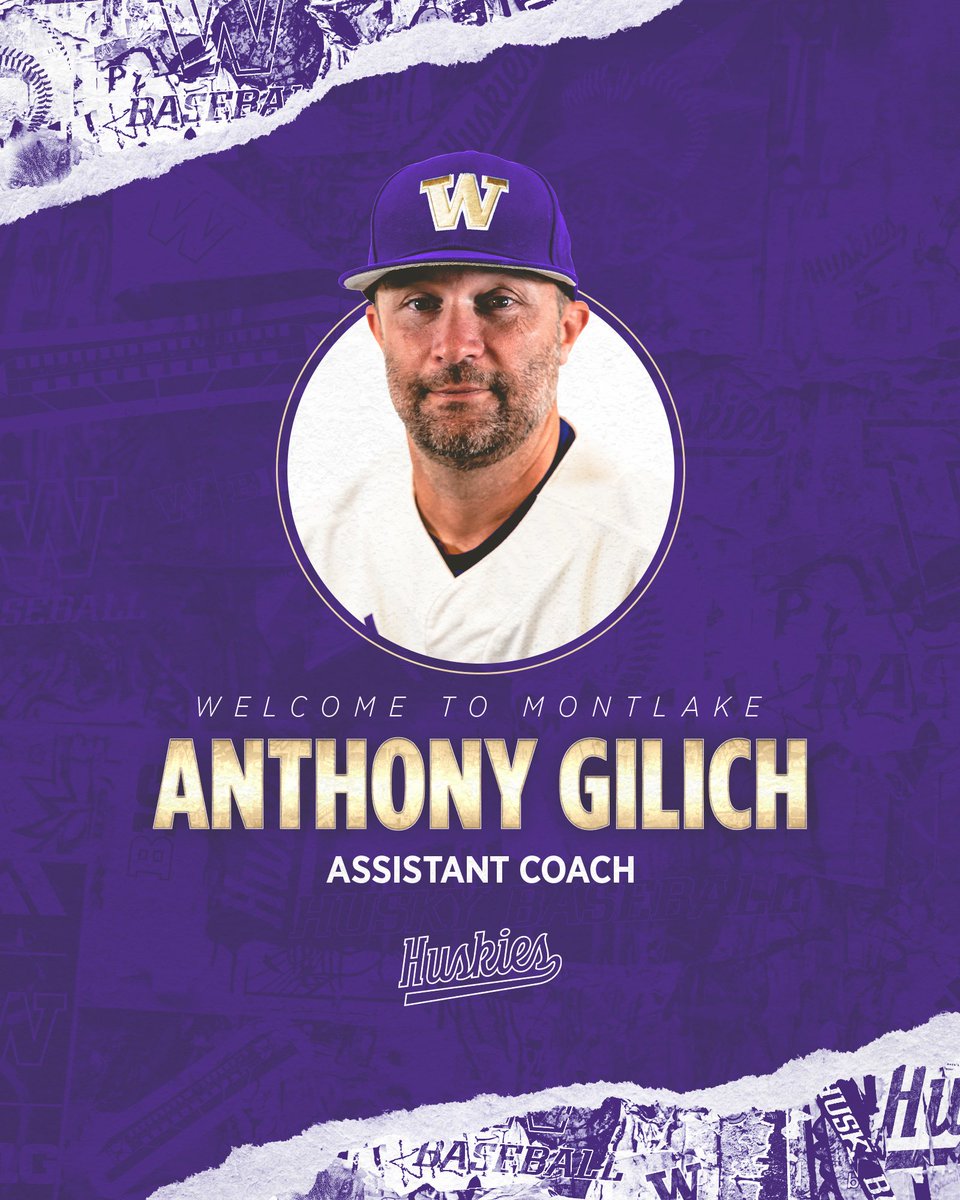 Washington Baseball (@uw_baseball) on Twitter photo Join us in welcoming <a href="/AnthonyGilich/">Anthony Gilich</a> to Montlake as the newest Dawgs assistant coach!
📰 gohski.es/4bTZjAg Join us in welcoming <a href="/AnthonyGilich/">Anthony Gilich</a> to Montlake as the newest Dawgs assistant coach!
📰 gohski.es/4bTZjAg
