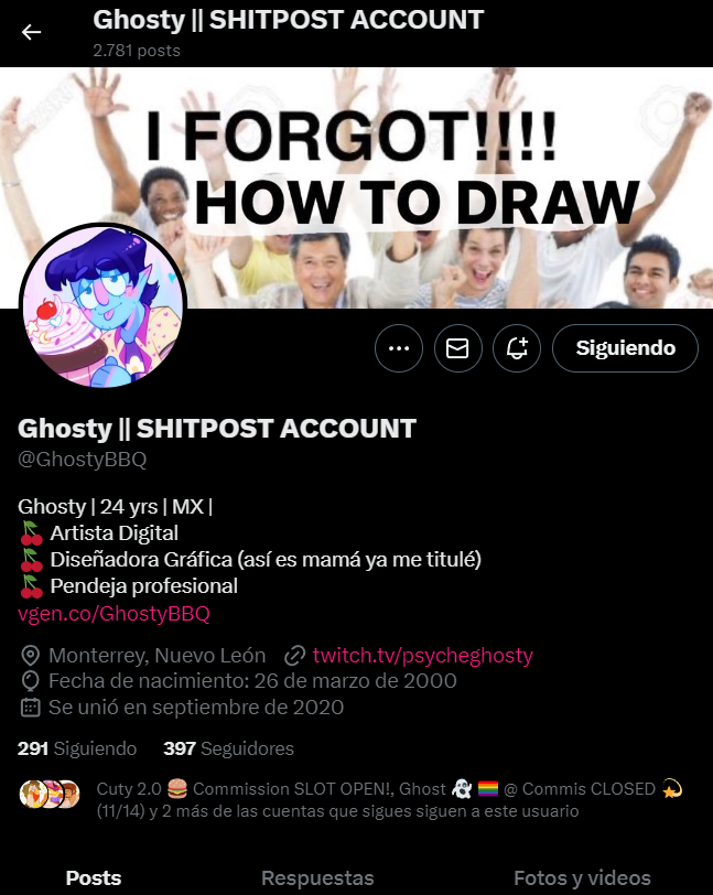 ghosty_bbq's tweet photo. Holaaa bandita! Me cambié de cuenta de chill ddd, siganme porfavooorrr!♥♥

@GhostyBBQ https://t.co/iqSNw8RxYm