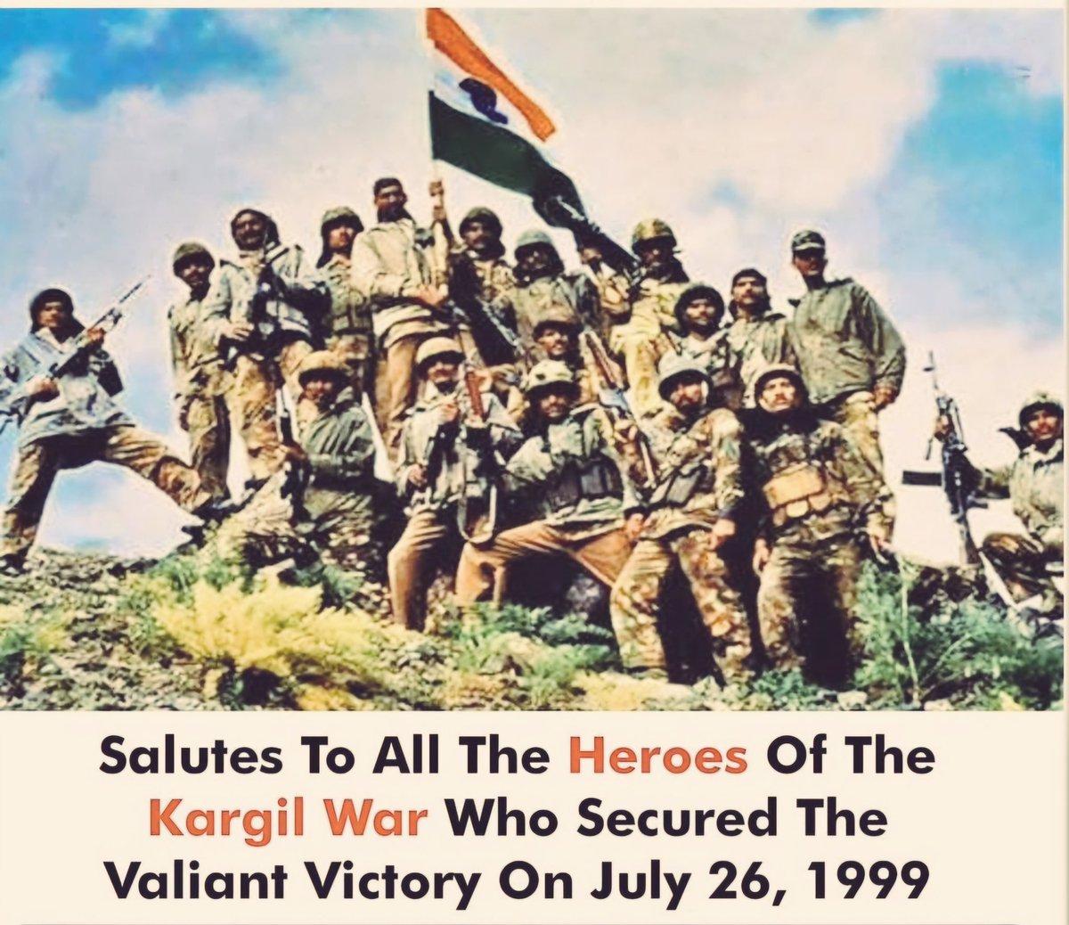 🇮🇳Kargil Vijay Diwas 🇮🇳

My humble tribute!

Nation eternally indebted to the brave-hearts who made the ultimate and the supreme sacrifice for Mother India. 

#KargilVijayDiwas #IndianArmy