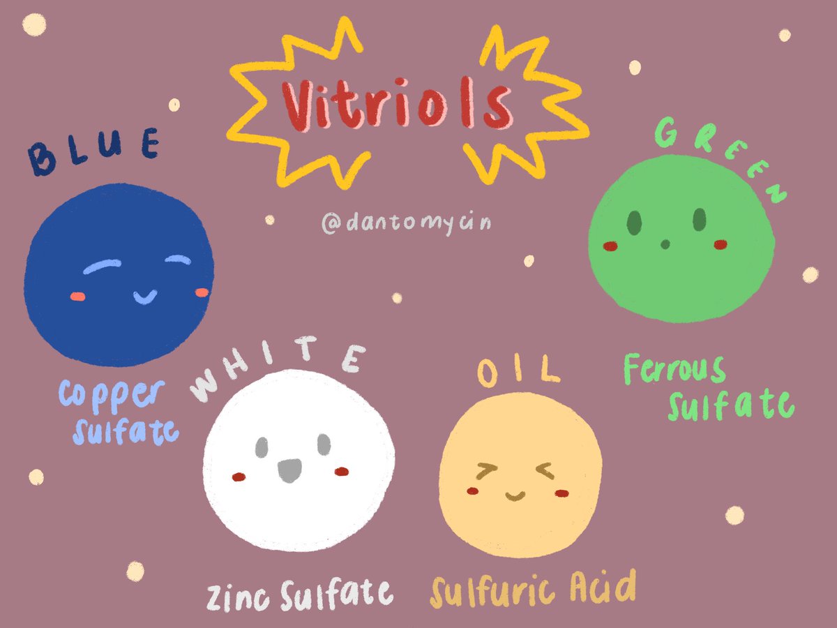 danidelion_24's tweet photo. inorg chem 🫣: Vitriols‼️ 🔵🟢🟡⚪️ https://t.co/EqNRRYjo9u